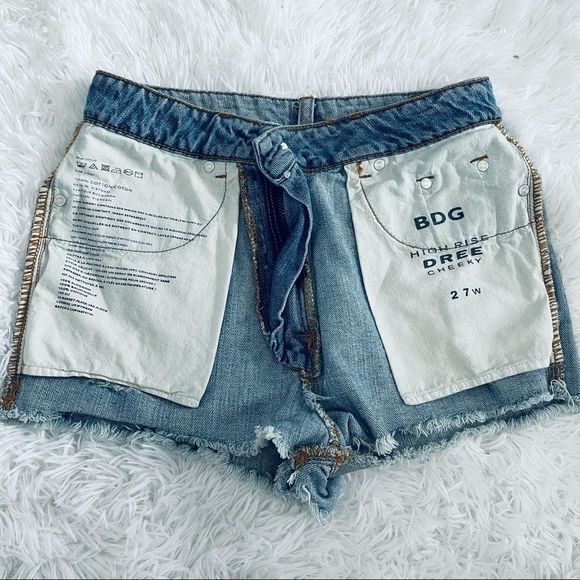 EUC BDG High Rise Dree Cheeky Jean Shorts 27 4 - Picture 10 of 15
